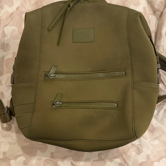 Dagne Dover Moss Green Diaper Backpack, size large - Picture 3 of 12